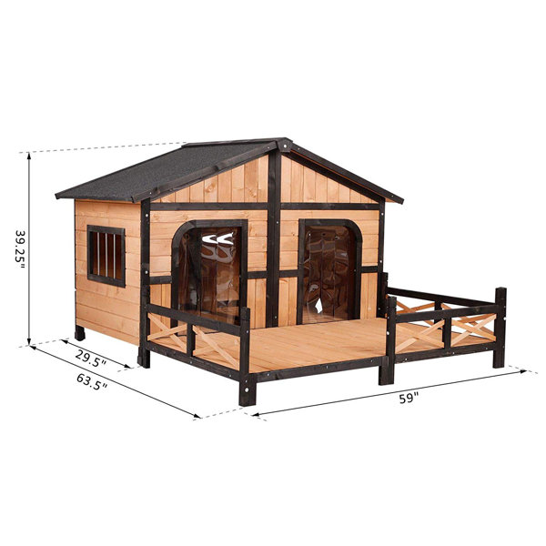 Insulated double outlet dog house